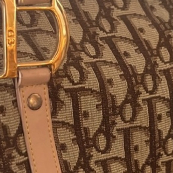 Vintage CHRISTIAN DIOR Tan/Brown Trotter Mini Boston Bag-RARE - Picture 3 of 15